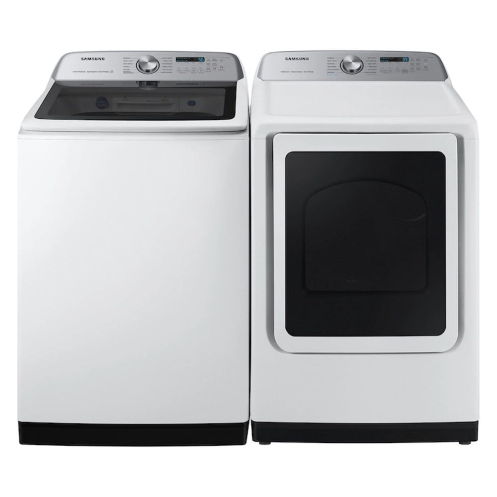 Samsung-DVE52A5500W-front view with matching washer