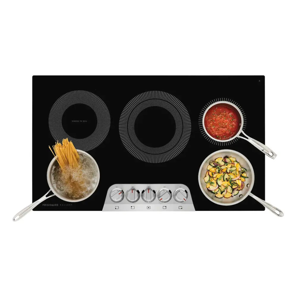 Frigidaire GCCE3670A Gallery 36 inch Electric Cooktop with 5 Elements, Backlit LED Knobs