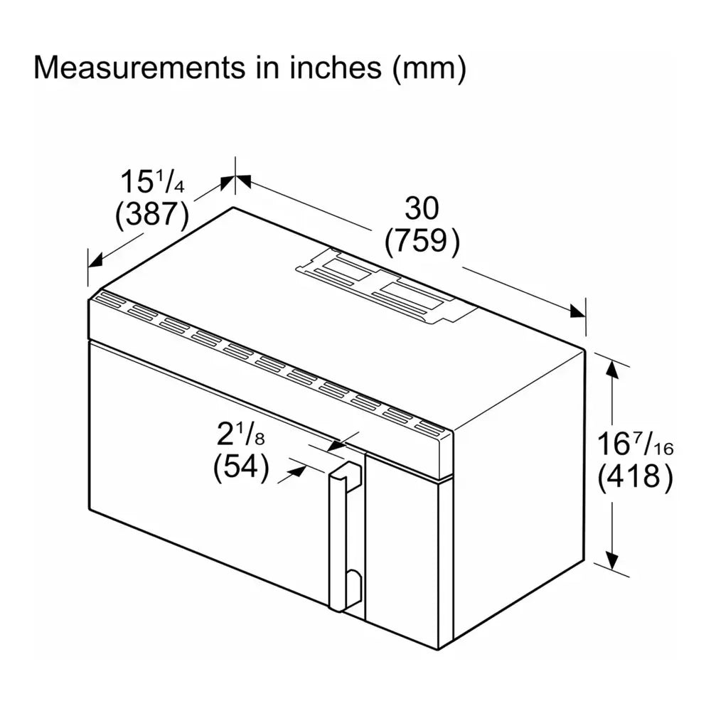 Bosch HMV3055U dimensions