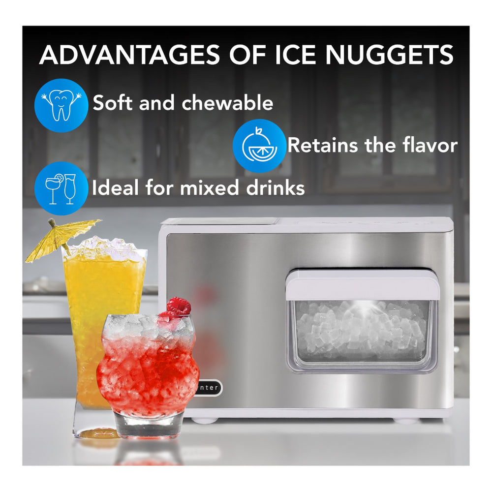Whynter IBX388 SonicSnö 15 inch Freestanding Countertop Nugget Ice Maker 40lbs/24hrs with Removable Ice Drawer, Chewable Pebble/Sonic Type Ice