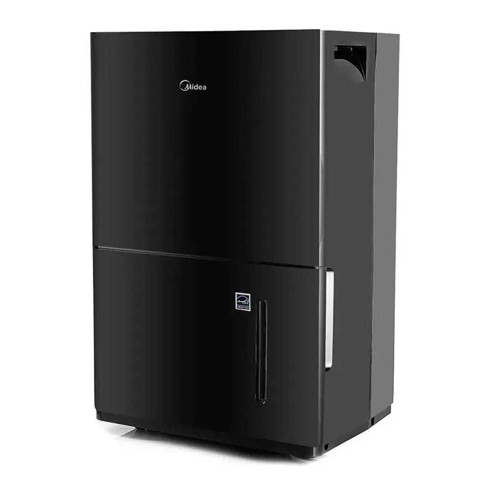 Midea MAD50PS1WBL 50 Pint SmartDry Dehumidifier with Built-in-Pump, SmartPhone Compatible and Energy Star in Black
