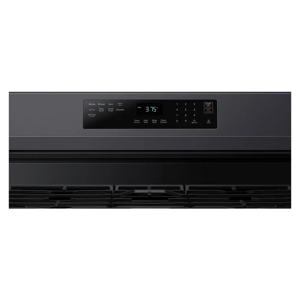 Samsung NX60A6511S 30 inch Smart Freestanding Gas Range with 5 Burners, 6 cu. ft. Oven Capacity, Convection, Removable Non-Stick Griddle, Storage Drawer and Air Fry