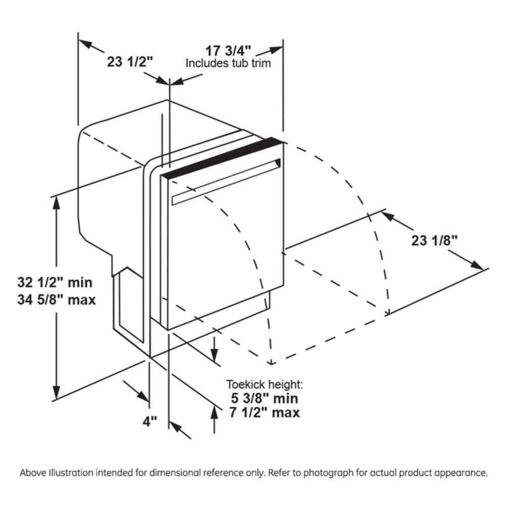 GE-PDT145SGLBB-Dimensional