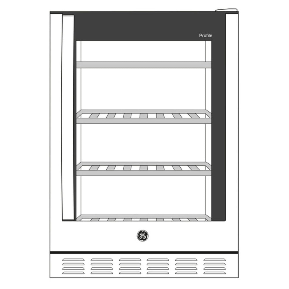 GE-PVS06BSPSS-Diagram of155-Can or 52-Bottle Beverage Center