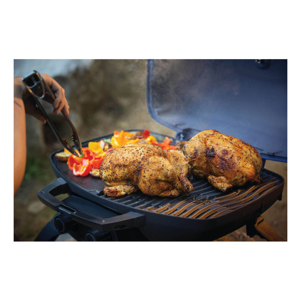 Napoleon TQ285RD1A TravelQ™ 24 inch Portable Gas Grill with 285 sq. in. Cooking Area, 12000 Total BTU, Separate Controls Igniting, With Griddle, Temperature Gauge in Red