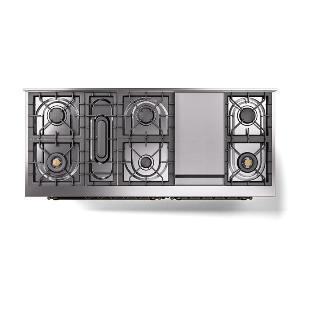 ILVE_UN60FNMPBKBLP_Nostalgie_II_60"_Dual_Fuel_Range_top_view