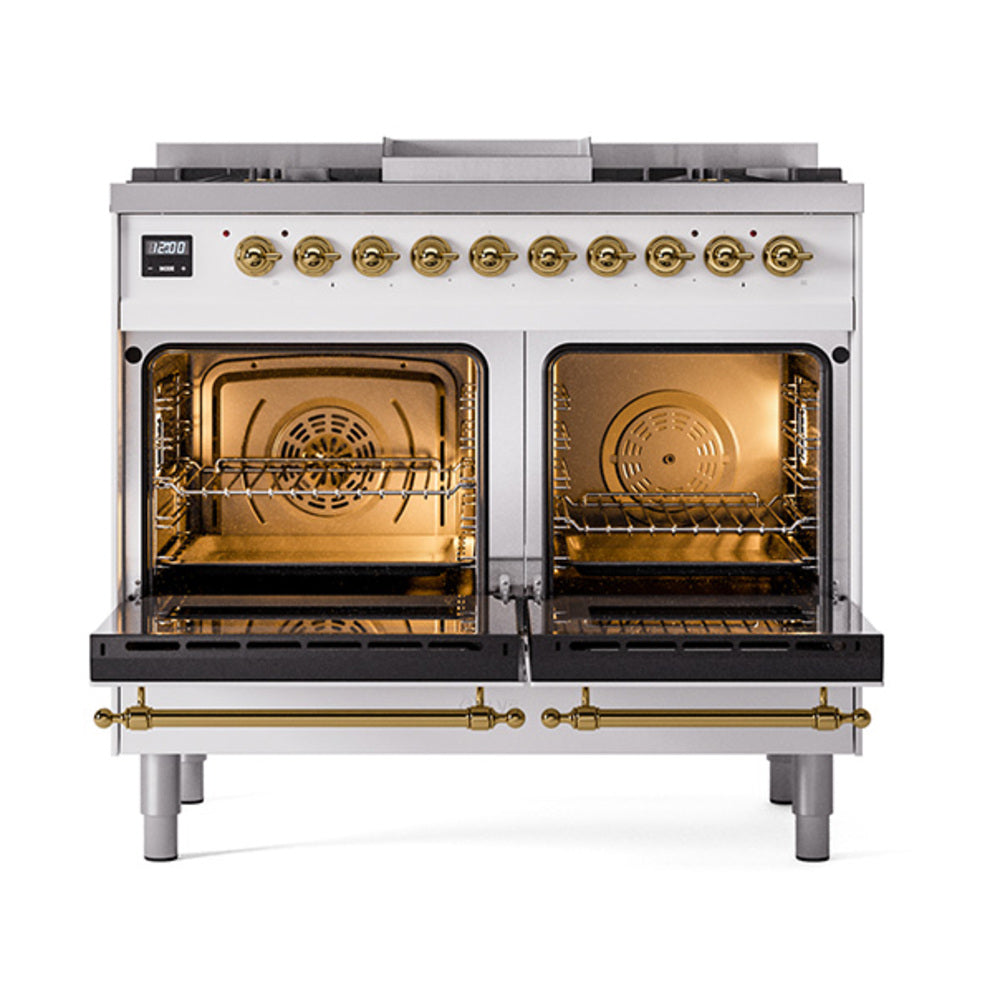 ILVE_UND40FNMPRAGLP_Nostalgie_II_40"_Dual_Fuel_Range_oven_door_opened