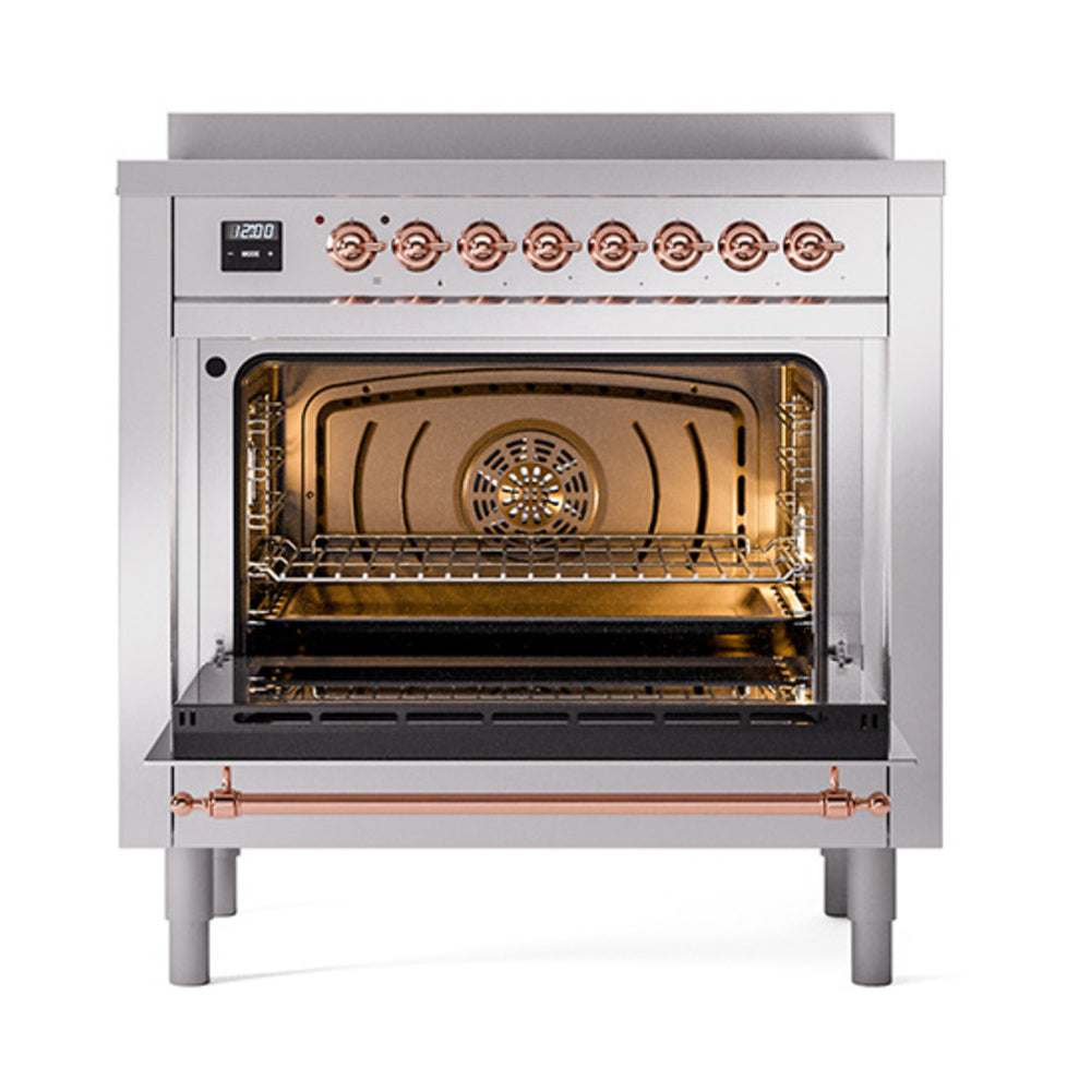 ILVE_UNI366NMPSSG_Nostalgie_II_36"_Induction_Range_oven_door_opened