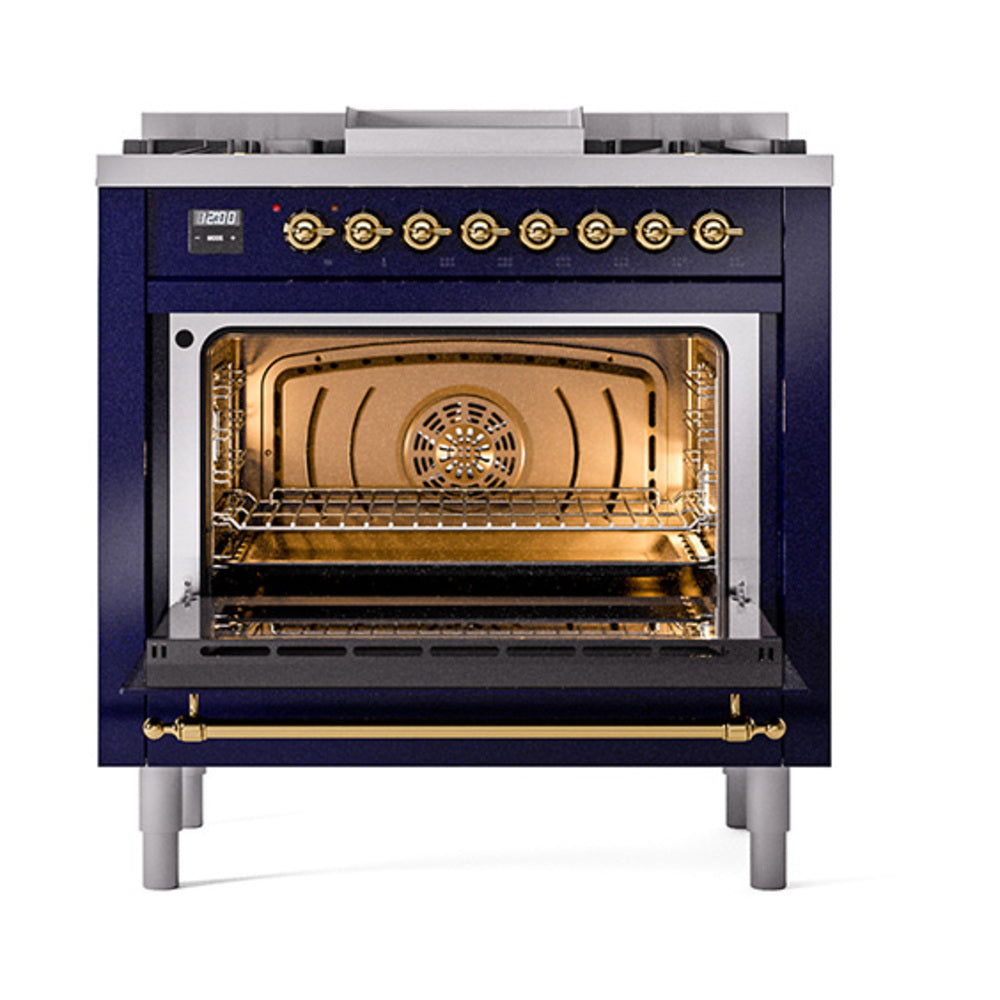 ILVE_UP36FQNMPMBGLP_Nostalgie_II_oven_door_opened