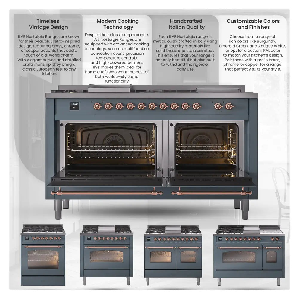 ILVE UP48F Nostalgie II 48 inch Dual Fuel Range