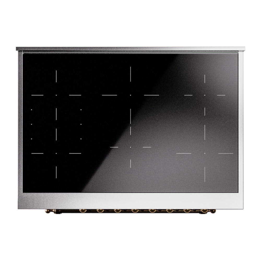 ILVE UPI366NMPWHB Nostalgie II 36" Induction Range, top view