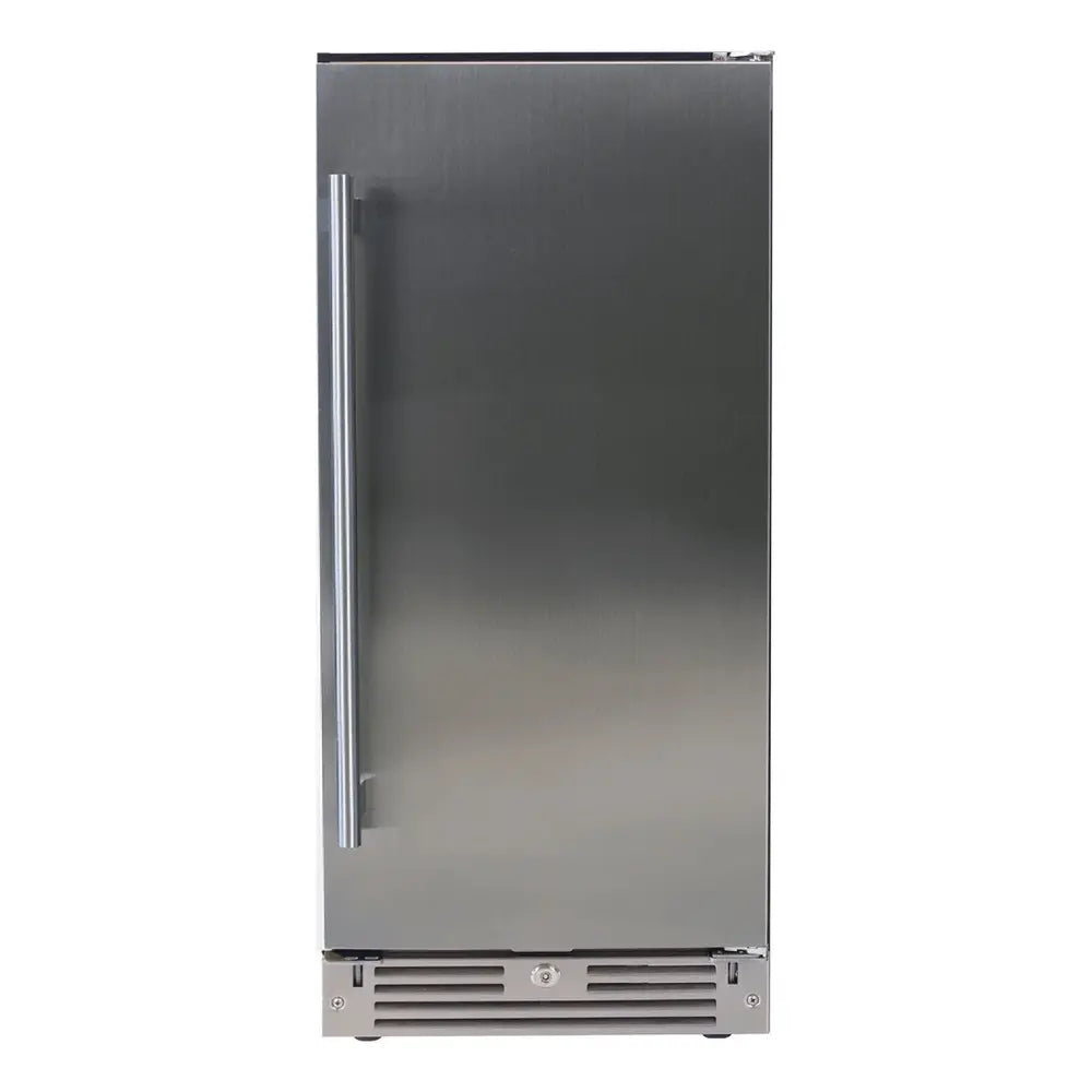 XO XOU15BCSFR 15 inch Undercounter Beverage Center with 66 Can Capacity, LED Lighting, Glass Shelves, Digital Temperature Control, Removable Wine Cradle, in Stainless Steel (Right Hinge)