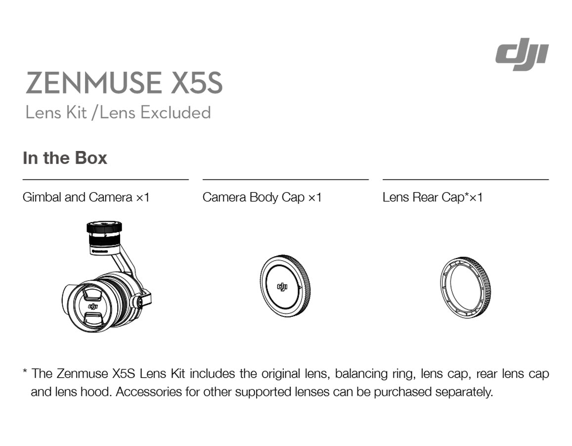 Zenmuse X5S - In the Box