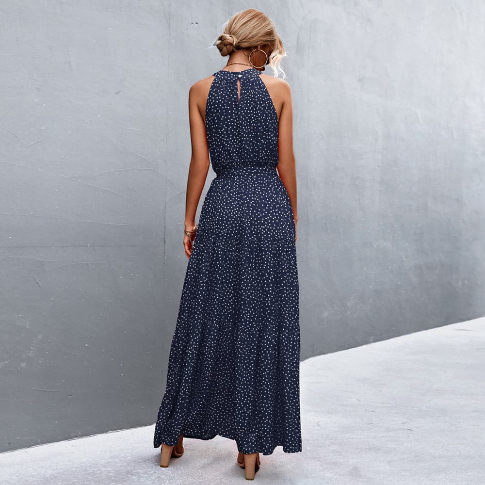 Catriona - Elegant sleeveless summer dress with dots - Image 6