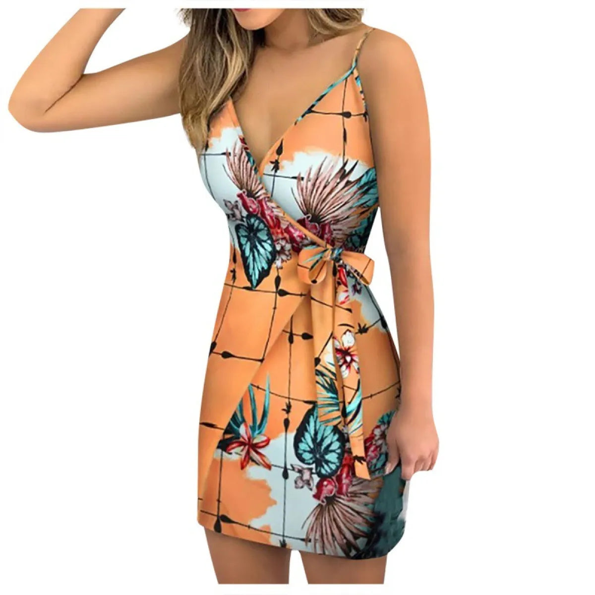 Gina - Maxi dress made of printed lace in a wrap look - Image 6