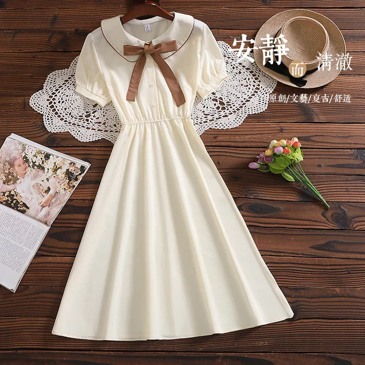 Summer Cute Mori Girl Short Sleeve Dress - Casual Style - Image 9