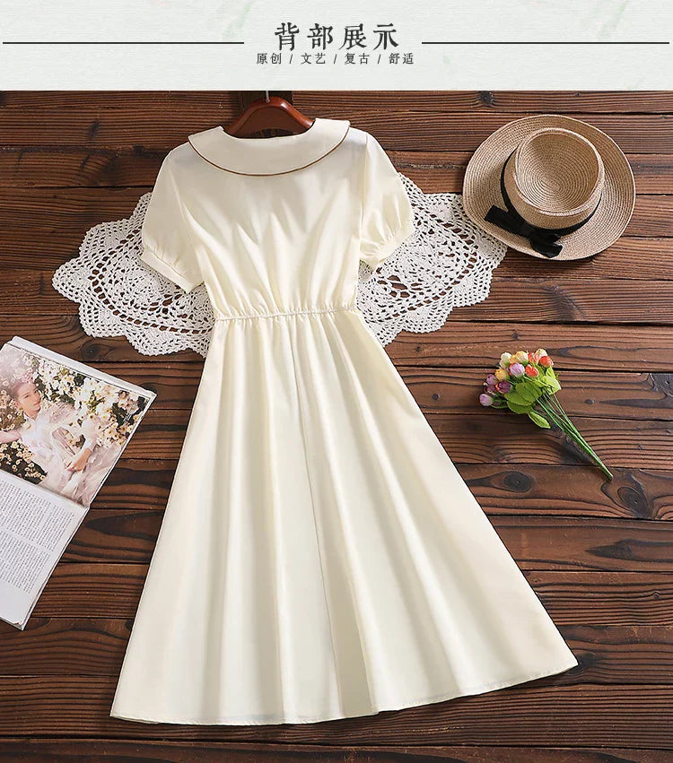 Summer Cute Mori Girl Short Sleeve Dress - Casual Style - Image 13