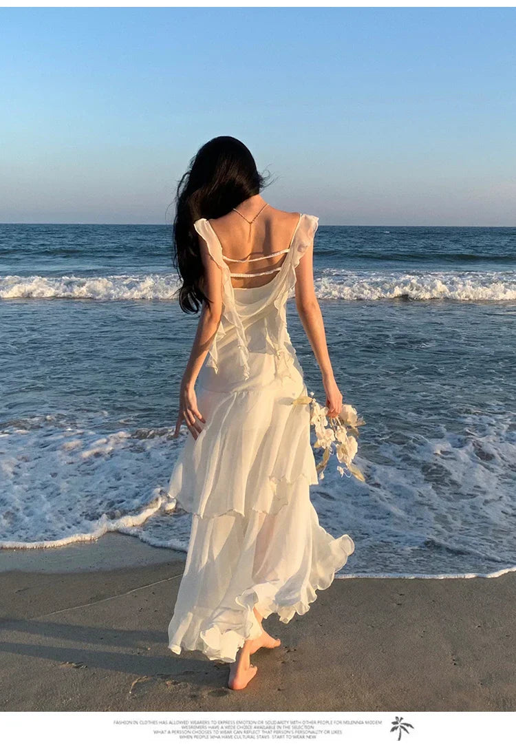 Elegant Backless Asymmetrical Ruffle Slip Dress for Summer Parties - Image 11