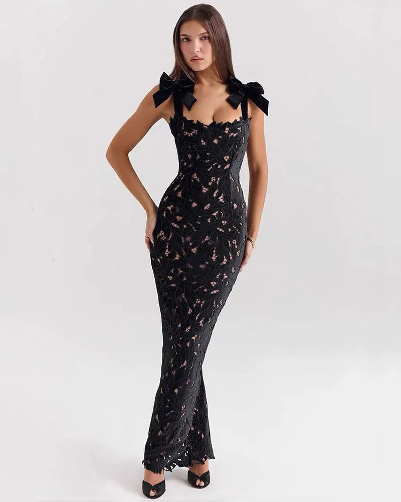 Sexy Backless Lace Maxi Dress for Women - Party Ready - Image 11