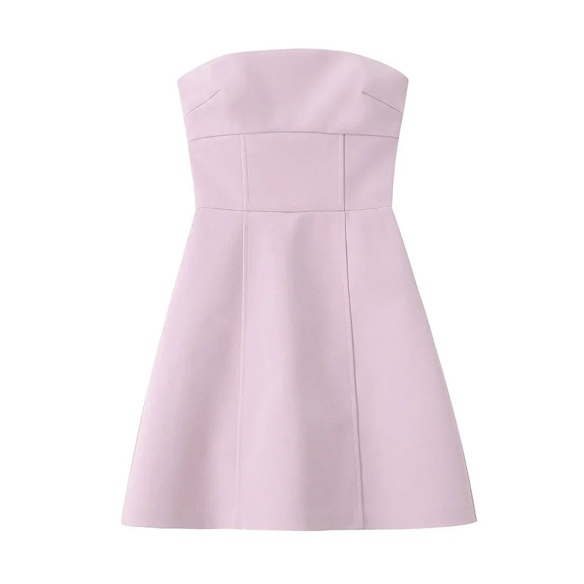 Pink Off-Shoulder Mini Tube Dress for Casual Parties - Image 2