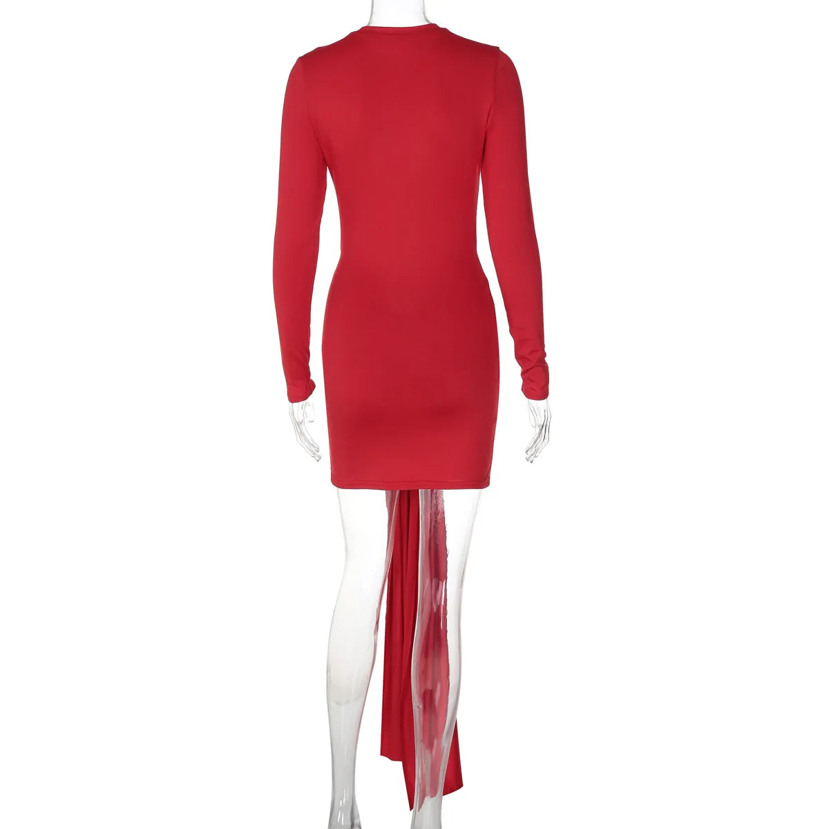 Chic Long Sleeve Bandage Slim Dress for Parties - Image 14