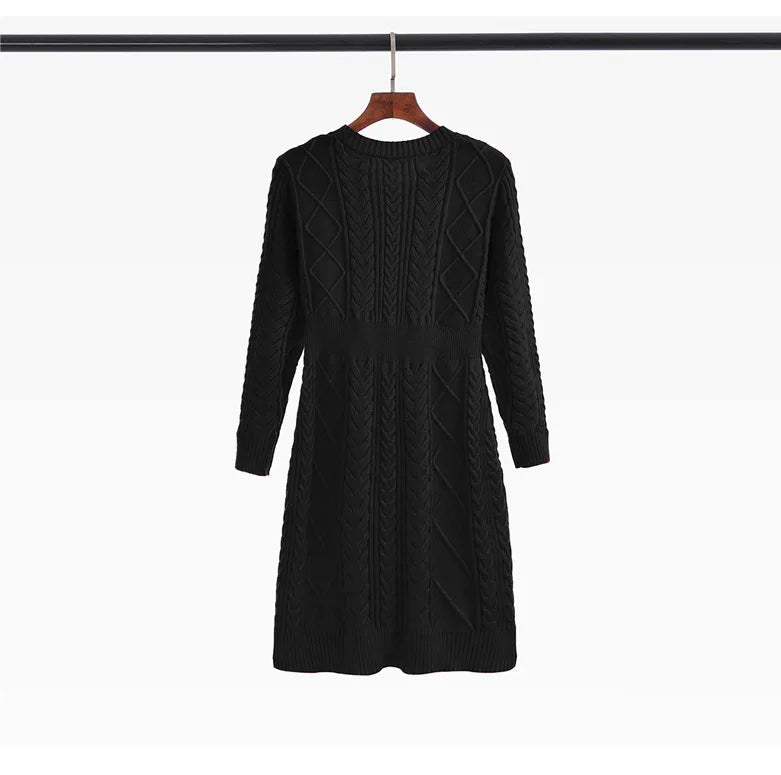 Soft Cozy Wool Knit Mini Dress for Autumn/Winter - Image 41