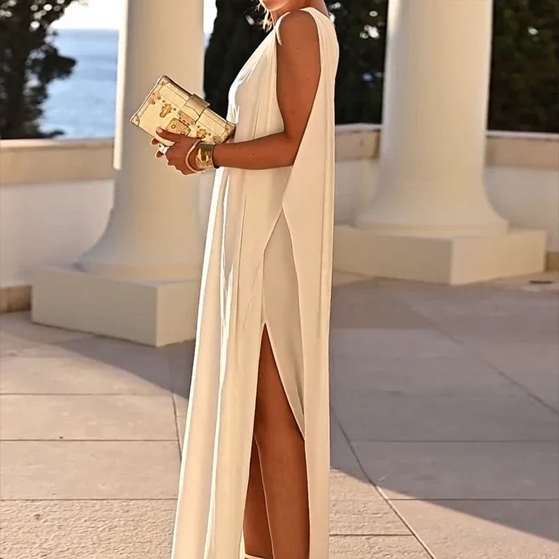 One Shoulder Summer Maxi Dress with Slit for Women - Image 5