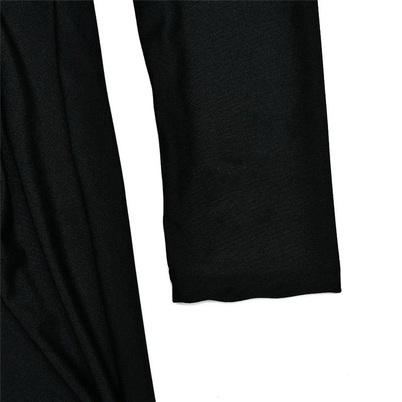 Elegant Hollow Out Turtleneck Long Sleeve Maxi Dress for Women - Image 17
