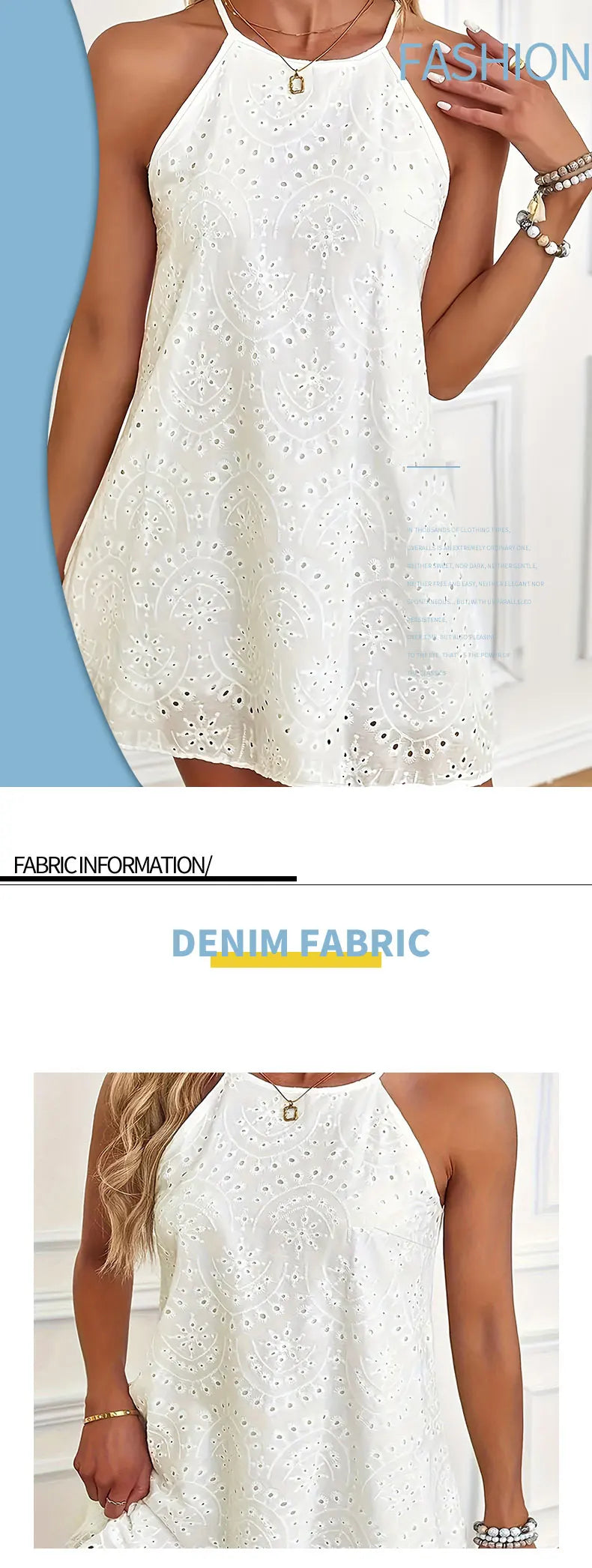 Plus Size Eyelet Tie-Back Cami Dress for Summer - Image 8