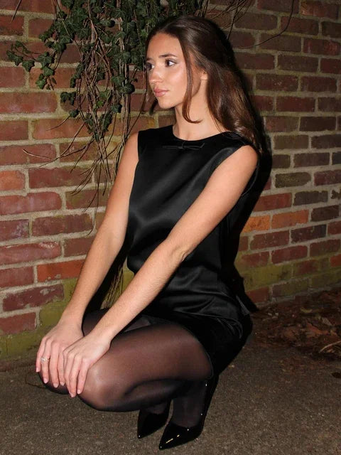 Elegant Backless Satin Mini Dress for Women - Perfect Party Wear - Image 4