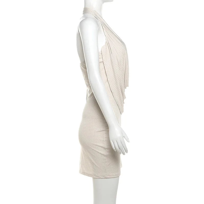 Elegant Deep V Sequin Bodycon Mini Dress for Parties - Image 19