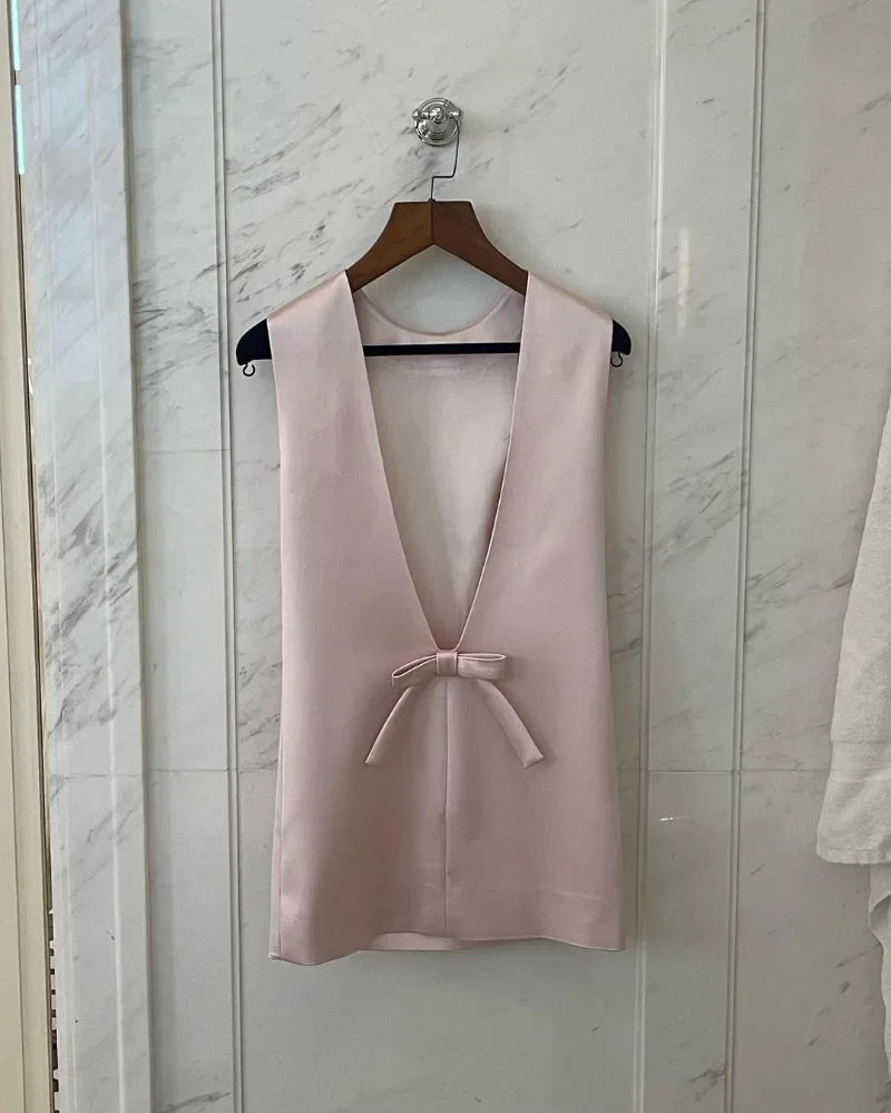 Elegant Backless Satin Mini Dress for Women - Perfect Party Wear - Image 14