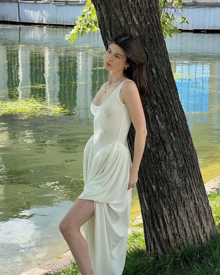 Elegant Black High Slit Maxi Dress for Women - Image 29