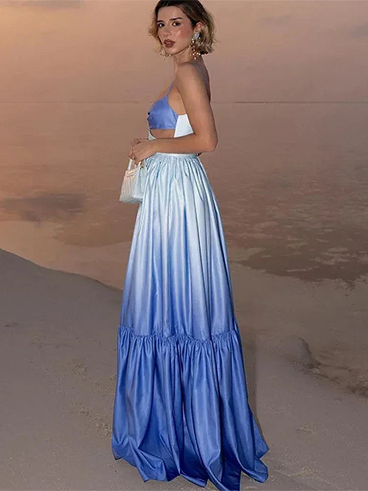 Elegant Backless Hollow Out Summer Dress for Women - Image 3