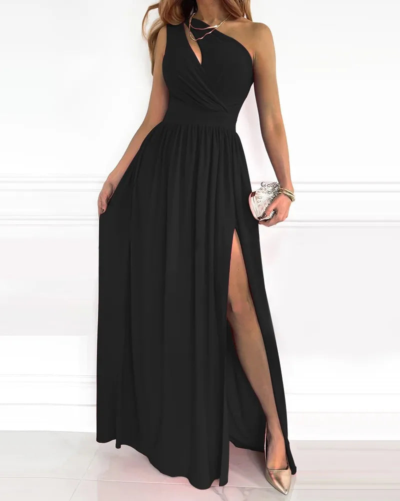 Charlotte - Elegant one-shoulder maxi dress