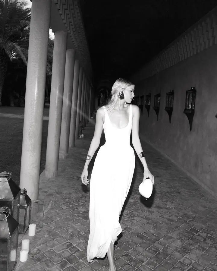 Elegant Black High Slit Maxi Dress for Women - Image 27