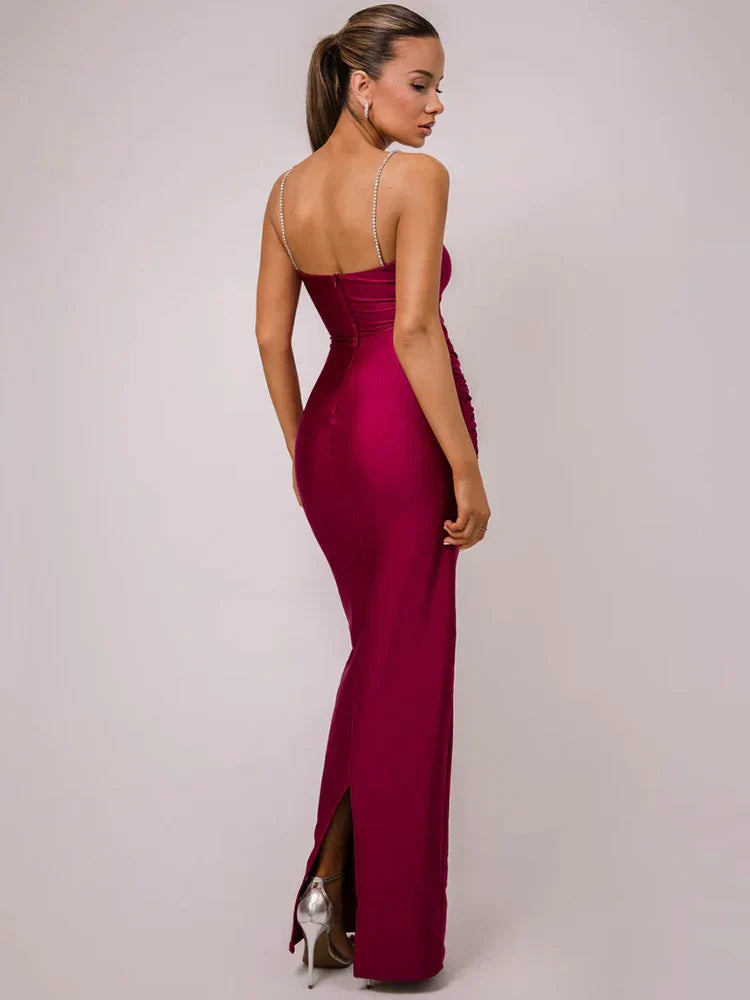 Elegant Backless Glitter Maxi Dress for Women - Image 3