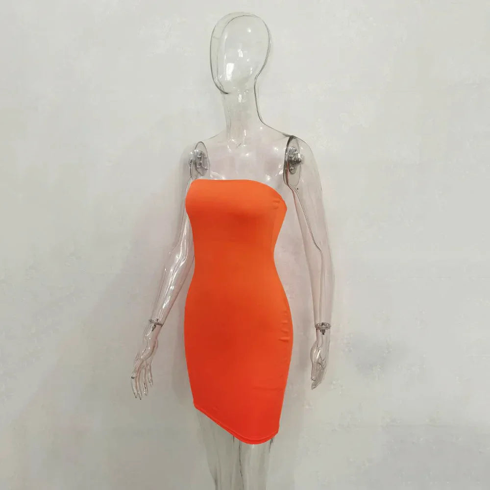 Pink Off-Shoulder Bodycon Mini Dress for Club Parties - Image 35