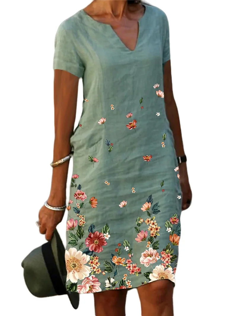 Elegant Vintage Summer Midi Dress for Women - S-5XL - Image 18