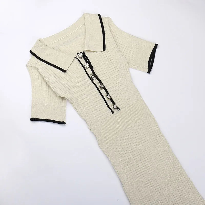 Chic Ribbed Knit Sweater Dress for Women - Image 13