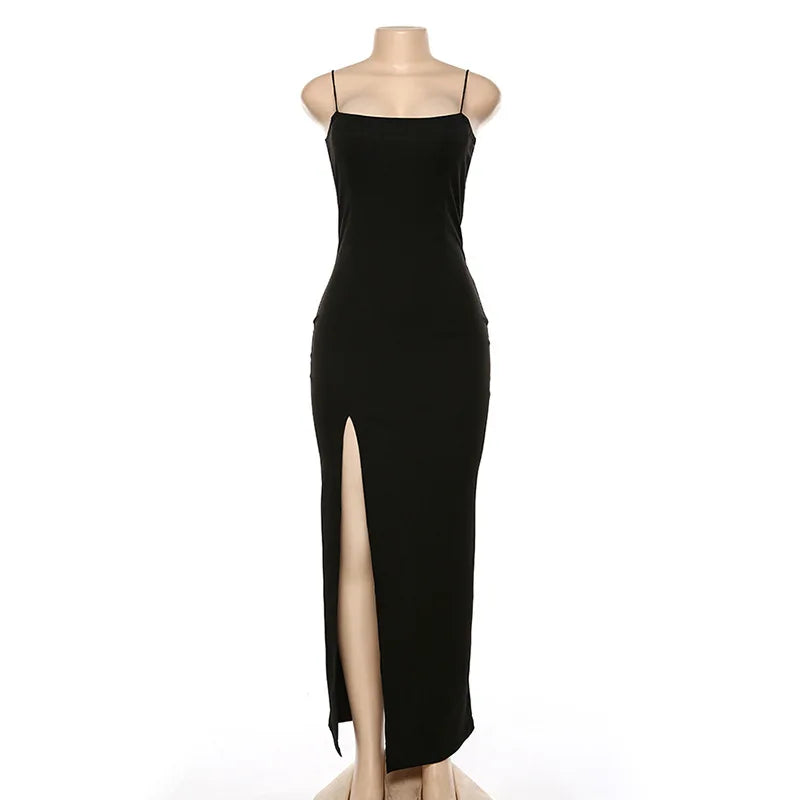 Elegant Sleeveless Bodycon Sundress with Side Split - Image 9