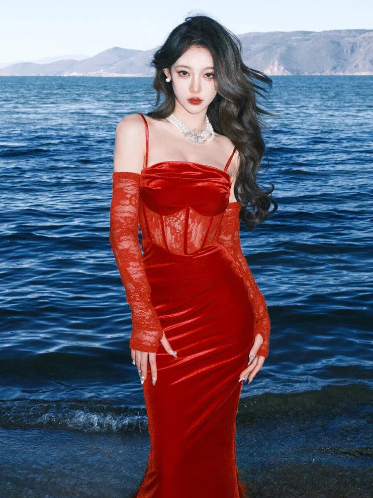 Elegant Spaghetti Strap Bodycon Slim Dress for Women - Image 9