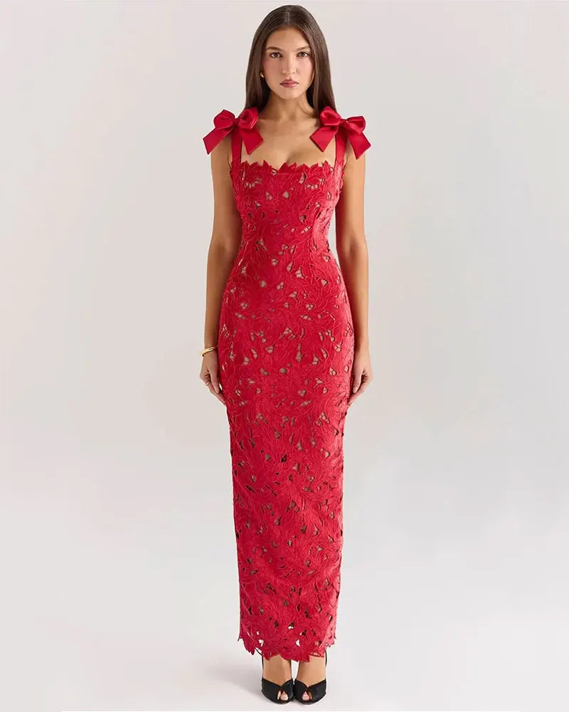 Sexy Backless Lace Maxi Dress for Women - Party Ready - Image 16