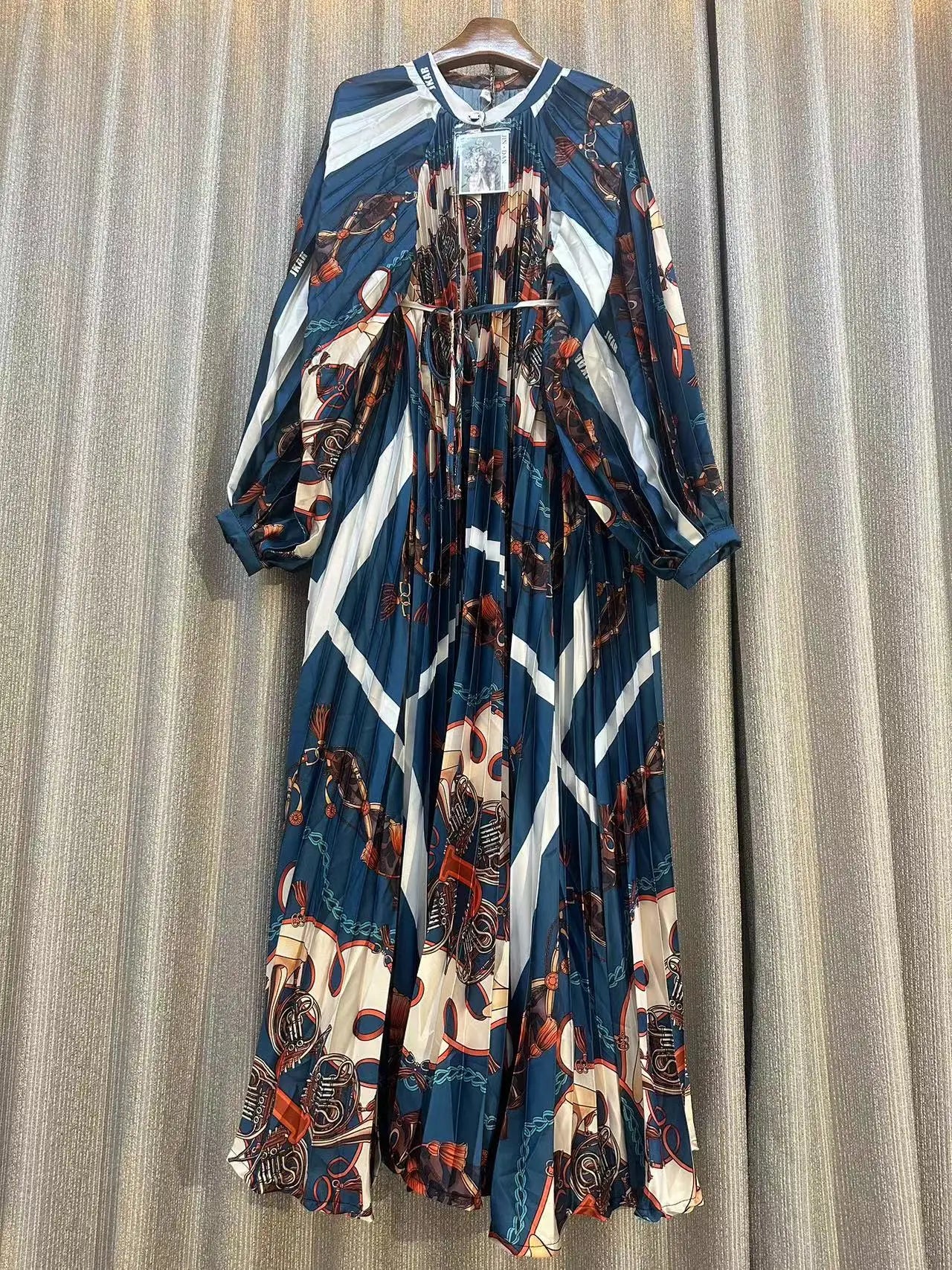 Elegant High Waist A-Line Long Sleeve Party Dress - Image 19