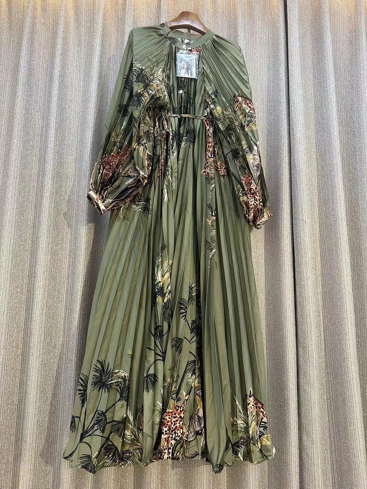 Elegant High Waist A-Line Long Sleeve Party Dress - Image 8
