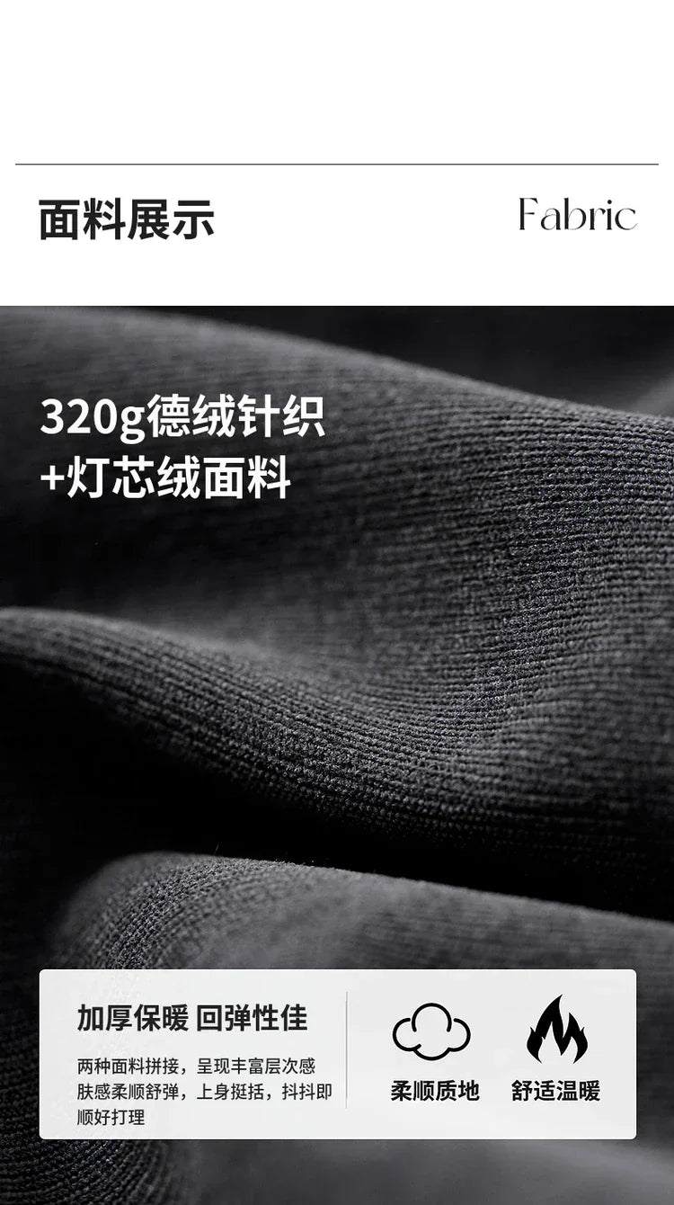 Chic Patchwork Knitted Women's Winter Dress with High Collar - Image 13