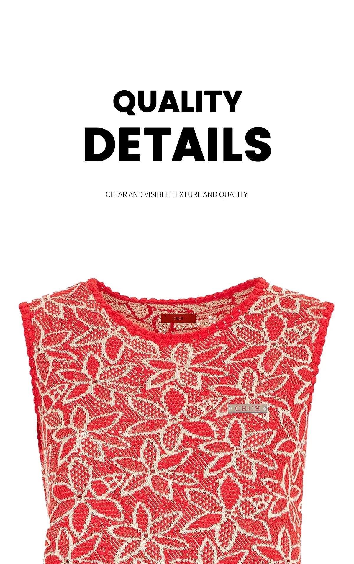 Floral Sleeved Knit Dress with Pockets for Office Use - Image 17