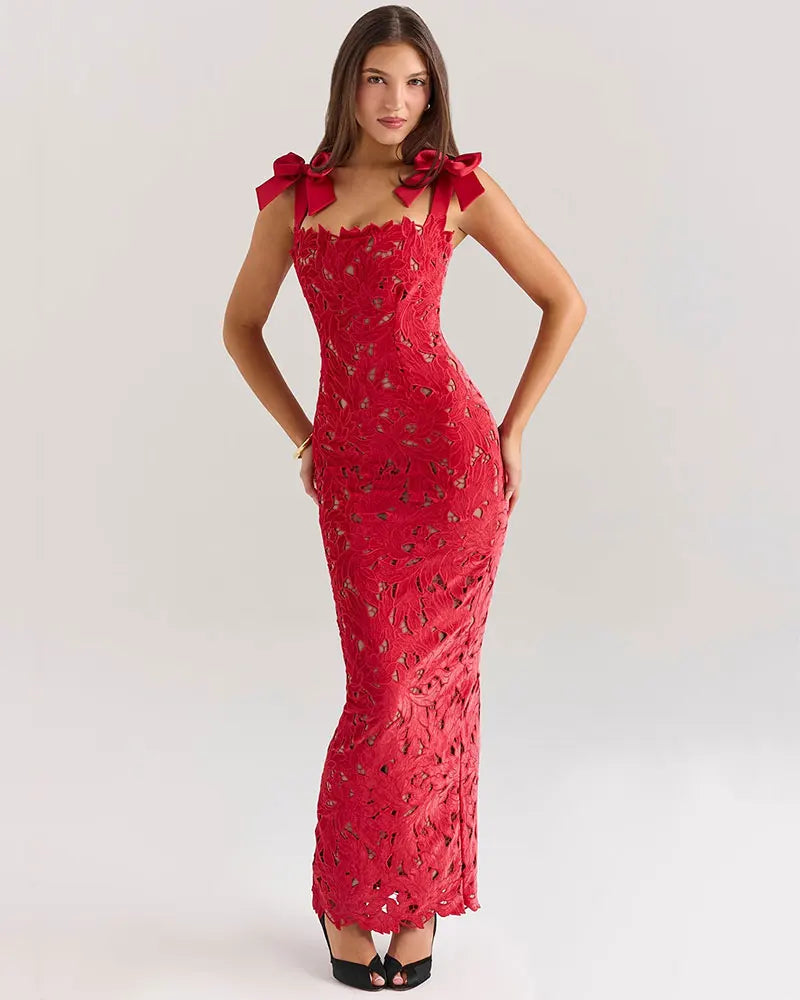 Sexy Backless Lace Maxi Dress for Women - Party Ready - Image 17