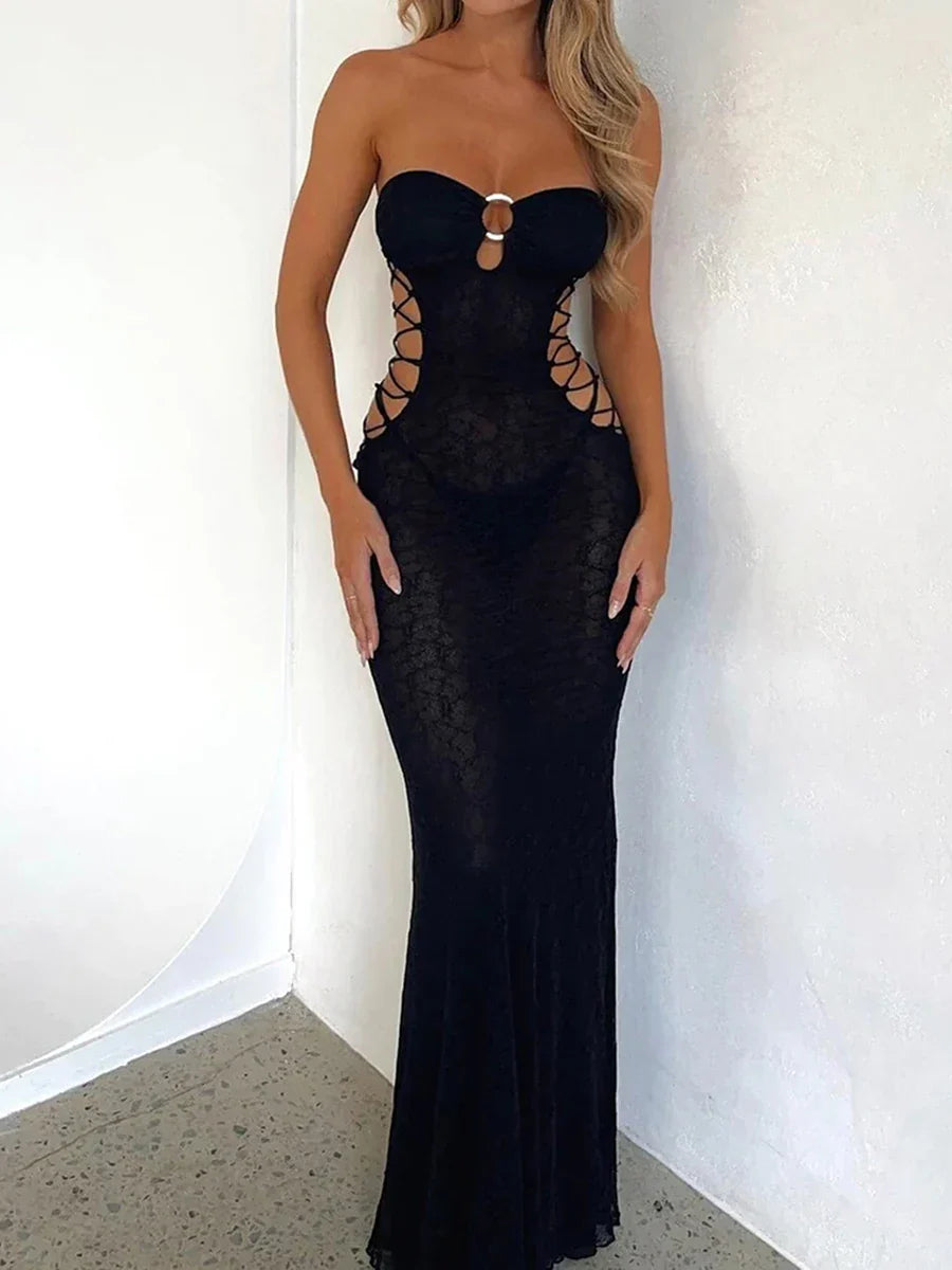 Sexy Strapless Maxi Dress for Summer Beach Holiday - Image 15
