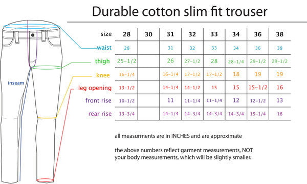 durable cotton slim trouser – swrve